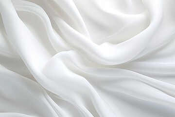 Obraz premium Soft Waves: Abstract White Cloth Background Visualization