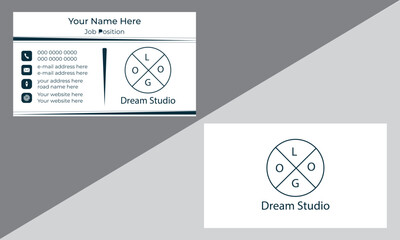 An elegant luxury Modern Creative & Clean business business card design.set to print with vector & illustration. 