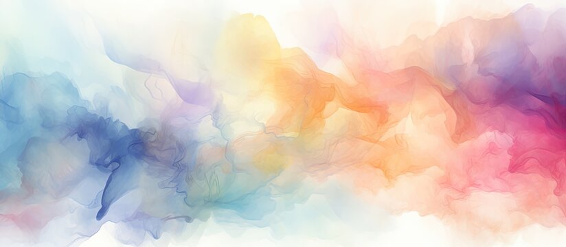Illustration with a watercolor texture that resembles a beautiful emotional painting serving as an abstract background with copy space