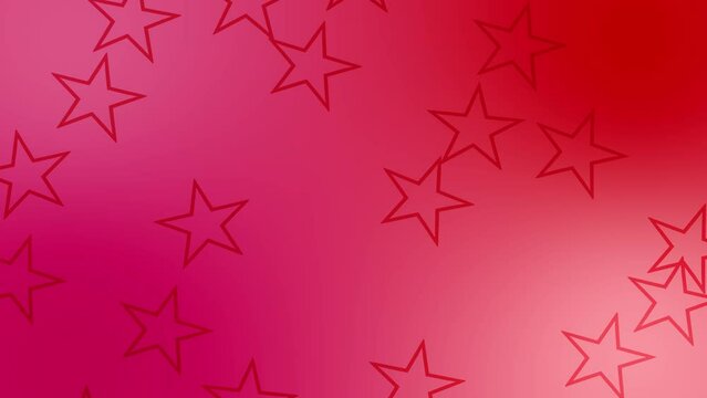 CG of red background including star shaped object