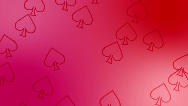 CG of red background including spade shaped object