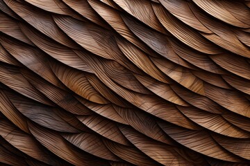 Timber Twists: Curved Wood Wall Texture - Unique Background Image