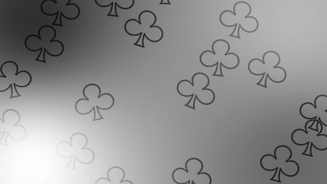 CG of black and white background including clover shaped object