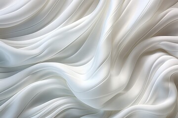 Weaving Waves: Abstract White Fabric Texture with Motion