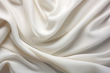 Whispering Waves: Soft Ripples on a White Cloth Background.