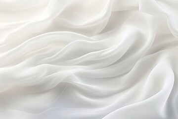 Whimsical White Wisps: Abstract Waves and Cloth on a Serene Background