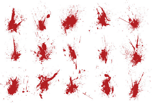Red ink blood splatter set