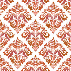 Fototapeta na wymiar Orient vector classic pattern. Seamless abstract background with vintage colored elements. Orient pattern. Ornament barogue wallpaper