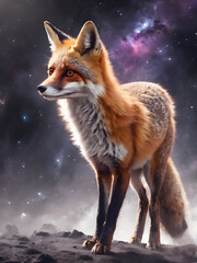 The fox and the night sky