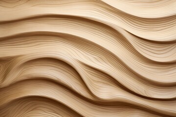 Obraz premium Wood Wave: Curved Texture Background of a Wall