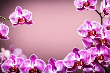 pink orchid border