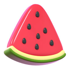 3d icon watermelon, 3d illustration, 3d element, 3d rendering.