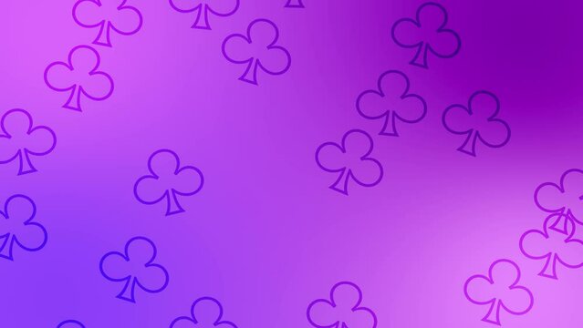 CG of purple background including clover shaped object