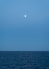Moon over ocean