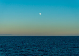 Moon over ocean