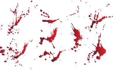Blood splatter grunge background set