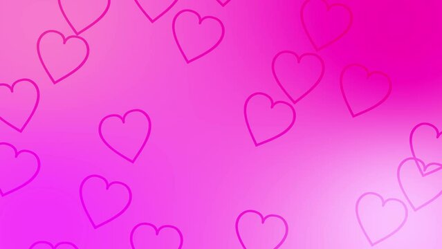 CG of pink and magenta background including heart shaped object