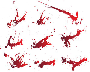 Blood splash background set