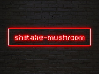 shiitake-mushroom のネオン文字