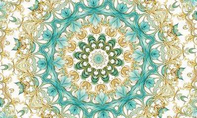 Abstract kaleidoscope background. Beautiful multicolor kaleidoscope texture. Unique mandala design.