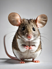 rat on a black background