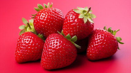 strawberries on white HD 8K wallpaper Stock Photographic Image 
