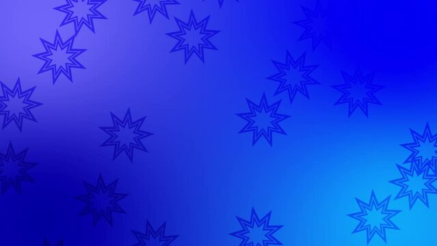 CG of blue background including star shaped object