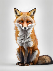 Fototapeta premium red fox isolated on white
