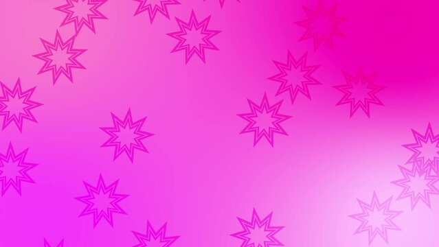 CG of pink and magenta background including star shaped object