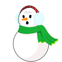 snowman with christmas tree