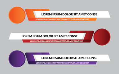 News lower third vector design.Set banner and lower third for news and live. bottom third for broadcast and online media	