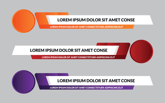 News lower third vector design.Set banner and lower third for news and live. bottom third for broadcast and online media	