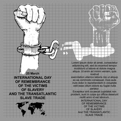 International Day of remembrance of the victims and the transatlantic
slave trade, poster 