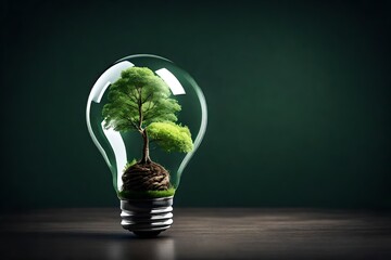 light bulb with plant inside