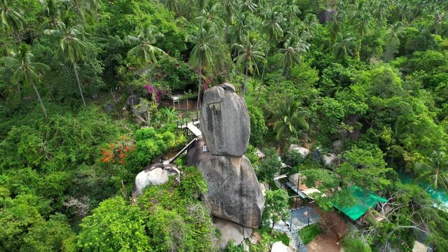 Aerial view of Overlap Stone in koh Samui, Thailand