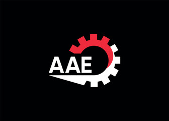 AAE initial monogram for automotive gear logo