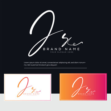 JS J S initial handwriting logo template vector. signature logo concept