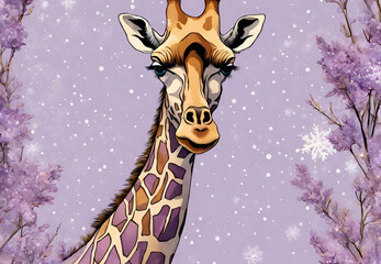 giraffe in the sky