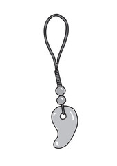 勾玉のストラップのイラスト