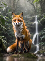 Obraz premium red fox vulpes