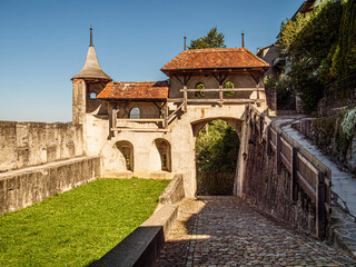 Fototapeta na wymiar Gruyere Chateau Gate
