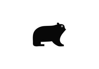 Bear minimal style icon illustration design