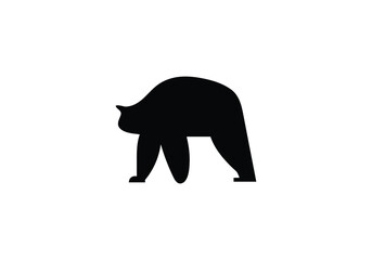 Bear minimal style icon illustration design