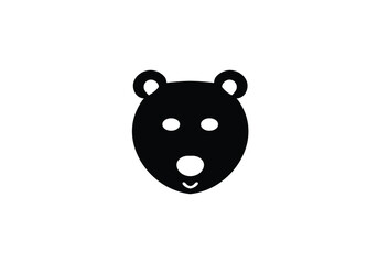 Bear minimal style icon illustration design
