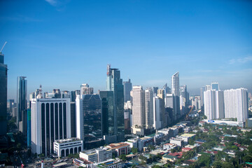 Fototapeta na wymiar Skyline of Makati area in Manila