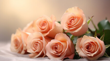 Obraz premium bouquet of roses HD 8K wallpaper Stock Photographic Image 