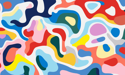 colorful shape patterns on a white background