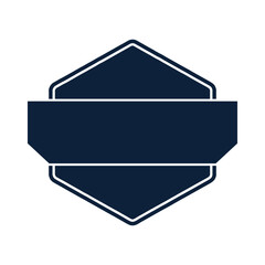 blank emblem shield with straight ribbon