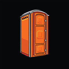 Portable toilet vector illustration template