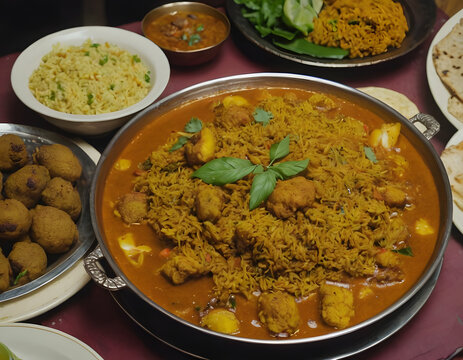 Native bengali food plate